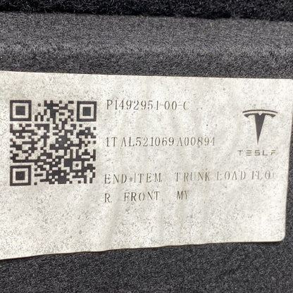 1492951-00-C TESLA MODEL Y TRUNK LOAD FLOOR FRONT 2020 2021 2022 2023 OEM 1492951-00-C