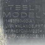 1493760-00-A TESLA MODEL Y FRONT BUMPER LOWER SPLASH SHILED 2020 2021 2022 2023 1493760-00-A