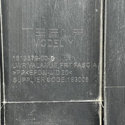 1613579-00-D TESLA MODEL Y FRONT BUMPER LOWER VALANCE 2020 2021 2022 2023 OEM 1613579-00-D