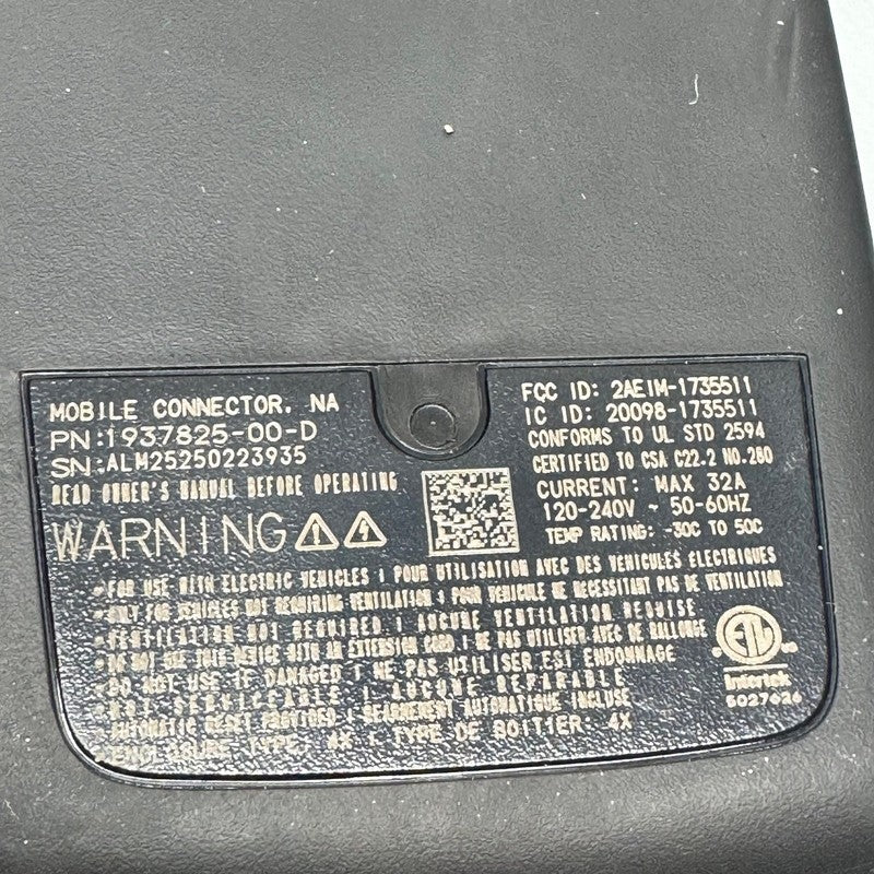 TESLA CYBERTRUCK CHARGER MOBILE CONNECTOR GEN 3 OEM 1937825-00-D