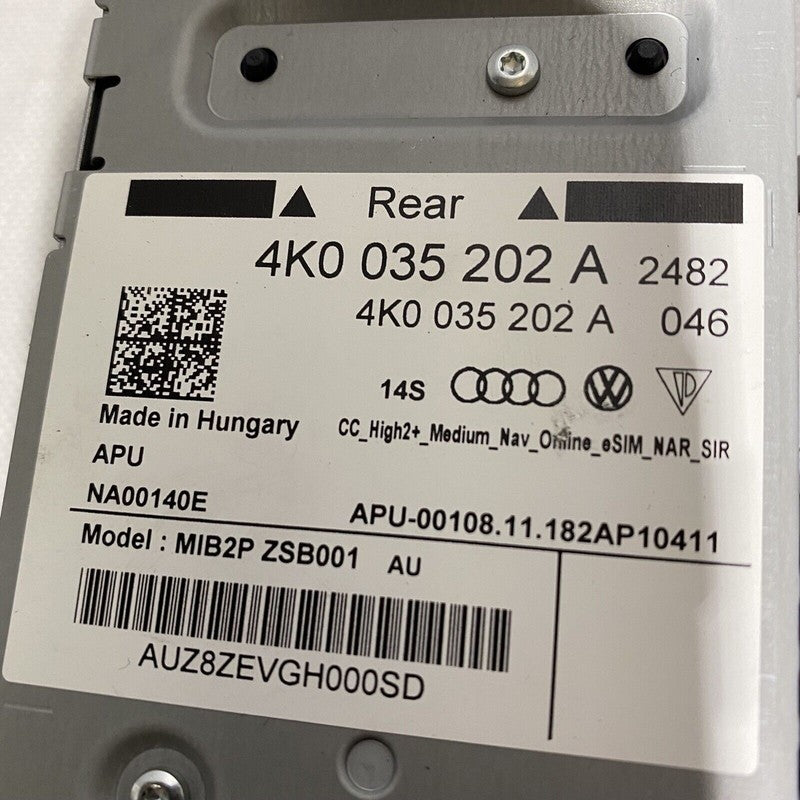 4K0035202A AUDI A6 RADIO CONTROL UNIT A7 4K0035202A 2017 2018 2019 2020 2021 OEM