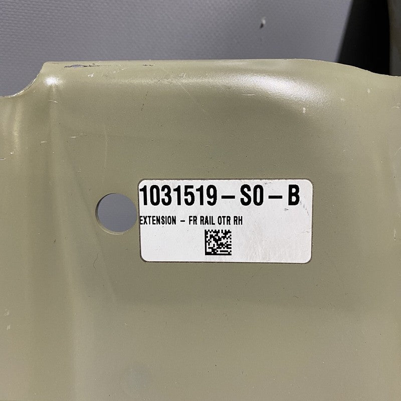 1031519-S0-B TESLA MODEL S EXTENSION FRONT RAIL OUTER RIGHT DM 2016 2017 2018 2019 2020 OEM