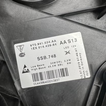 9Y0941034AA PORSCHE CAYENNE HEADLIGHT RIGHT PASSENGER LED 2019 2020 2021 2022 9Y0941034AA