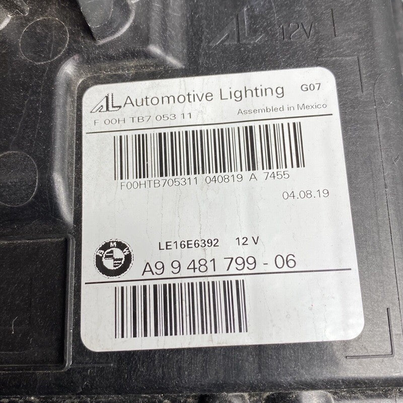 BMW X7 HEADLIGHT LEFT DRIVER 9481799 2019 2020 2021 LED OEM DAMAGED LE