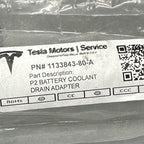 1133843-80-A TESLA MODEL 3 P2 BATTERY COOLANT DRAIN ADOPTER 2017 2018 2019 2020 21 2022 2023