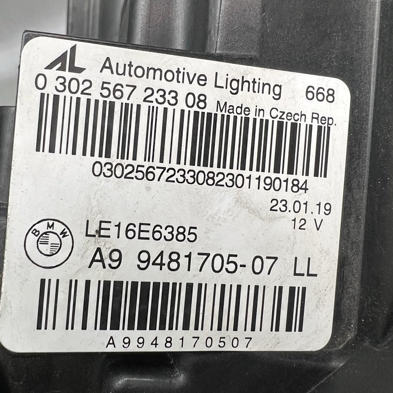 9481705 BMW 330 HEADLIGHT LEFT DRIVER 2019 2020 2021 2022 FULL LED OEM 9481705