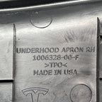 1006328-00-F TELSA MODEL S UNDERHOOD APRON COVER RIGHT 2012 13 14 15 2016 OEM 1006328-00-F
