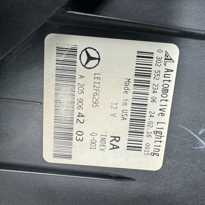 a2059064203 MERCEDES BENZ C300 HEADLIGHT C400 RIGHT PASSENGER 2015 2016 2017 2018 LED OEM