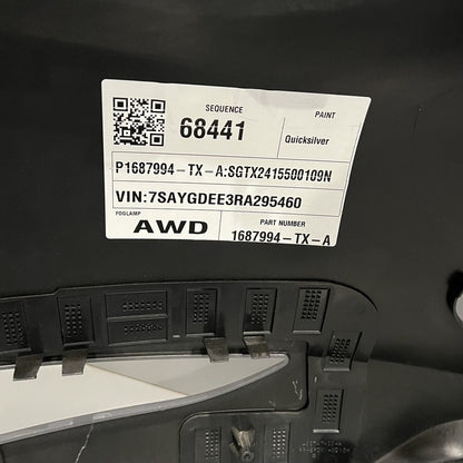 1687994-TX-A TESLA MODEL Y FRONT BUMPER 2023 2014 NON SENSOR 1687994-TX-A