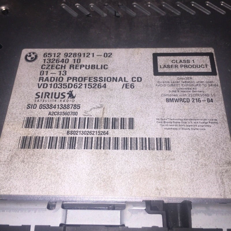 65129289121-02 BMW 128 135 AUDI RADIO RECIEVER CD 2011 2012 2013 OEM