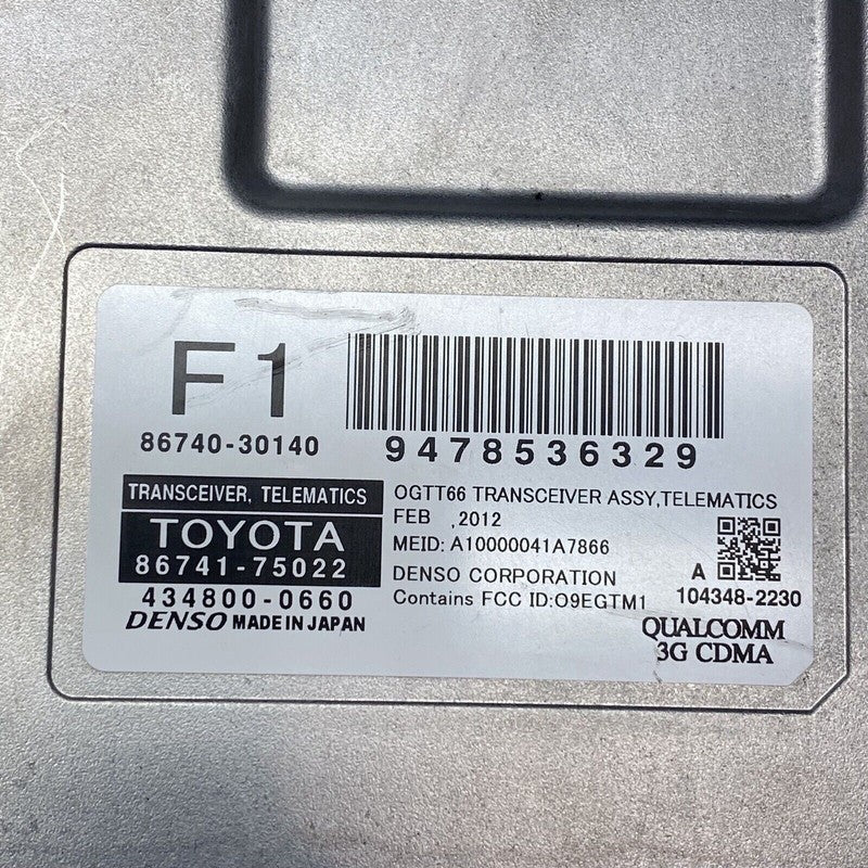 86740-30140 LEXUS GS350 TELEMATIC TRANSCIEVER MODULE 2013 2014 2015 F-SPORT 86740-30140 OEM