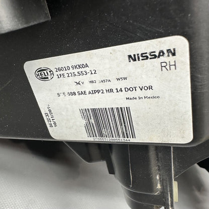 26010-9KK0A NISSAN VERSA HEADLIGHT RIGHT PASSENGER HALOGEN 2015 2016 17 18 2019 26010-9KK0A