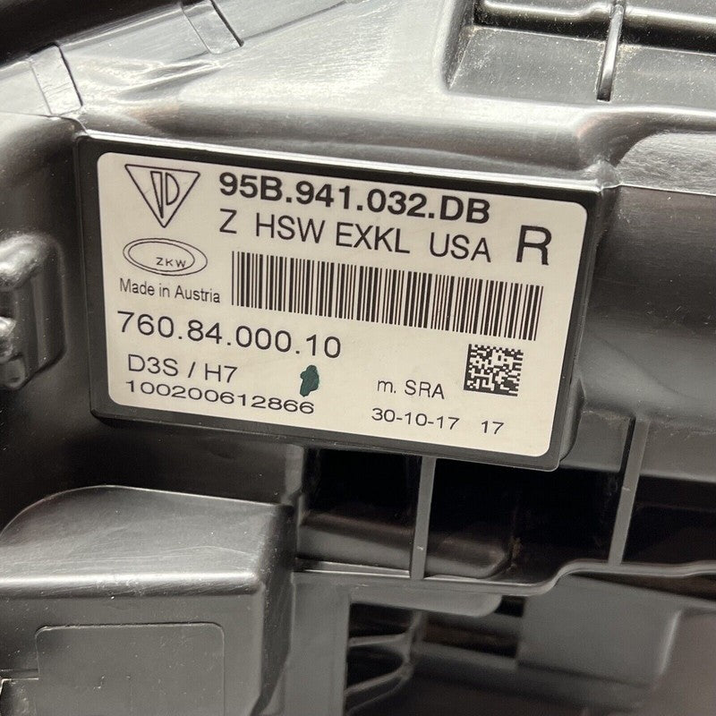 95B941032DB PORSCHE MACAN GTS HEADLIGHT RIGHT PASSENGER 2015 16 17 2018 BI-XENON 95B941032DB