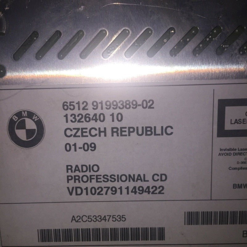 65129199389-02 BMW 328 330 335 E90 AUDI RADIO RECIEVER CD 2008 2009 OEM 65129199389-02