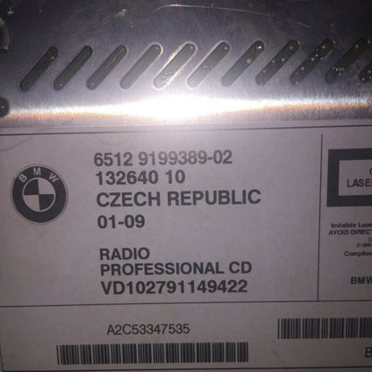 65129199389-02 BMW 328 330 335 E90 AUDI RADIO RECIEVER CD 2008 2009 OEM 65129199389-02