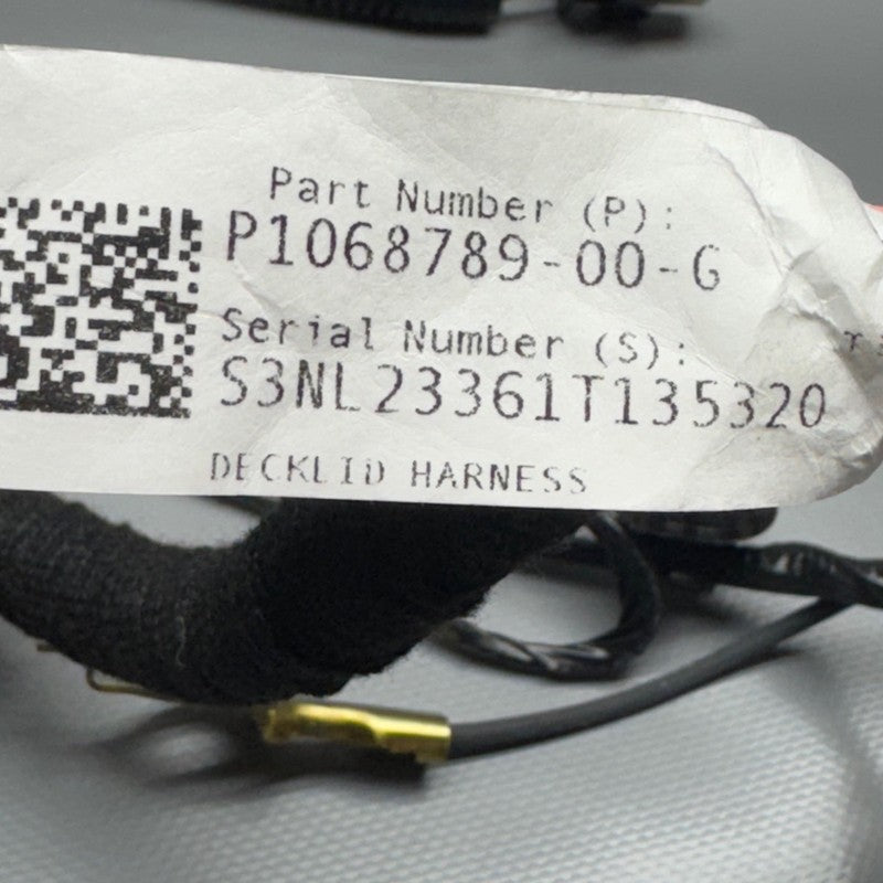 TESLA MODEL 3 HARNESS TRUNK DECKLID 2018 2019 2020 2021 2022 OEM 10687