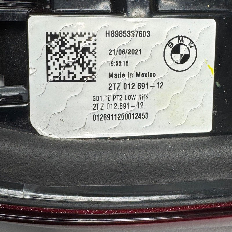 BMW X3 TAIL LIGHT INNER RIGHT PASSENGER NON LED 2018 2019 2020 2021 OE
