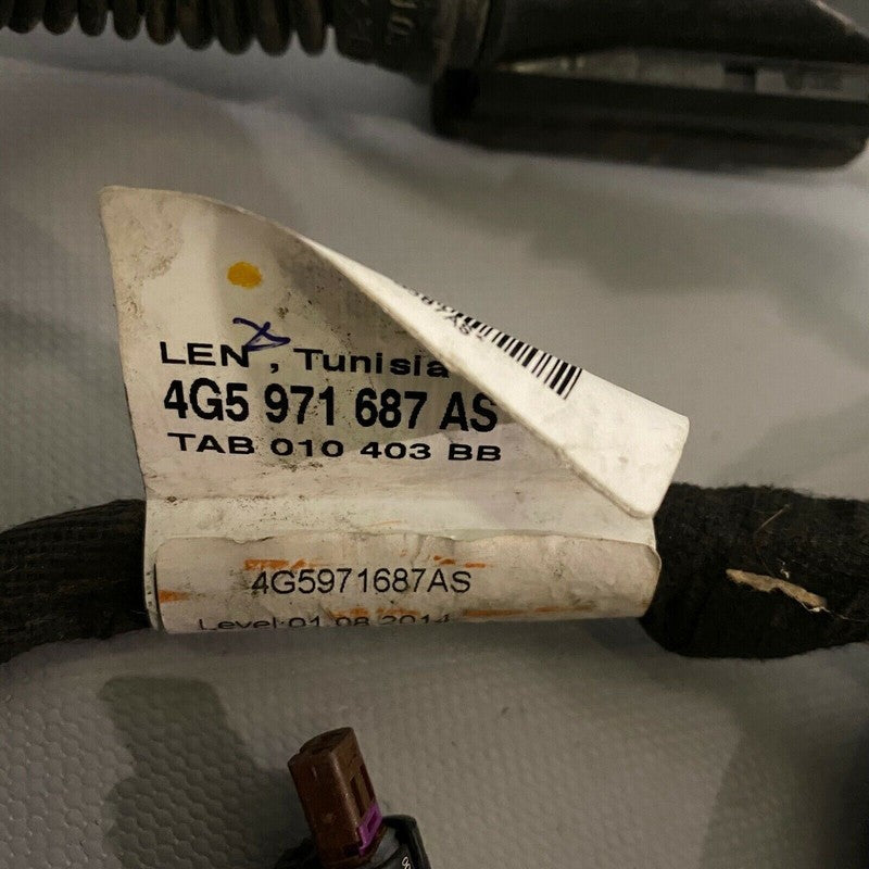 4G5971687AS AUDI A6 DOOR HARNESS LEFT REAR 2012 2013 2014 2015 OEM