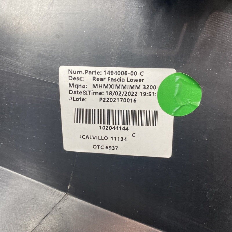 1494006-00-C TESLA MODEL Y REAR BUMPER LOWER 2020 2021 2022 OEM 1494006-00-C