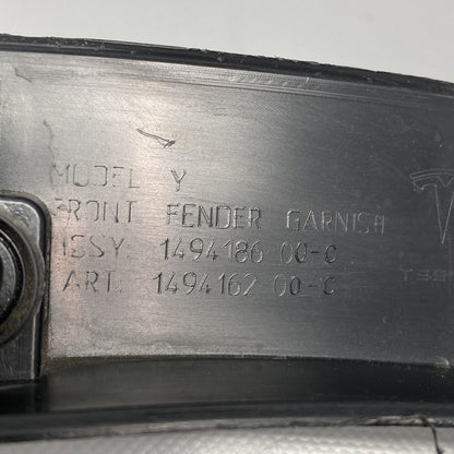 1494186-00-C TESLA MODEL Y WHEEL FLARE RIGHT FRONT 1494186-00-C 2020 2021 2022 2023 OEM