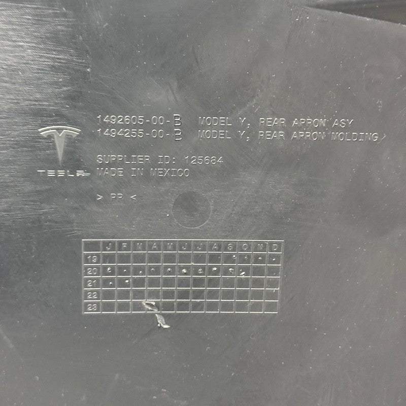 TESLA MODEL Y APRON COVER REAR 2020 2021 2022 2023 2024 OEM 1492605-00
