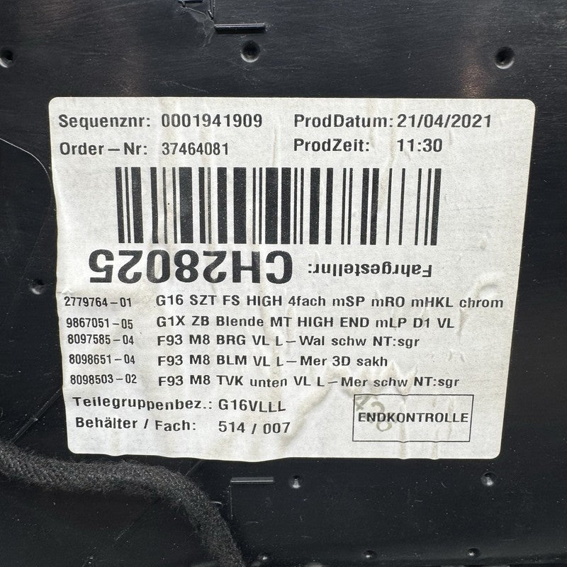 M8 BMW M8 840i M850i DOOR PANEL LEFT FRONT 2020 2021 2022 2023 2024 OEM