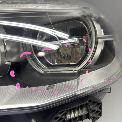 7424171 BMW X5 X6 HEADLIGHT LEFT DRIVER 2016 2017 2018 2019 LED ADAPTIVE OEM 7424171