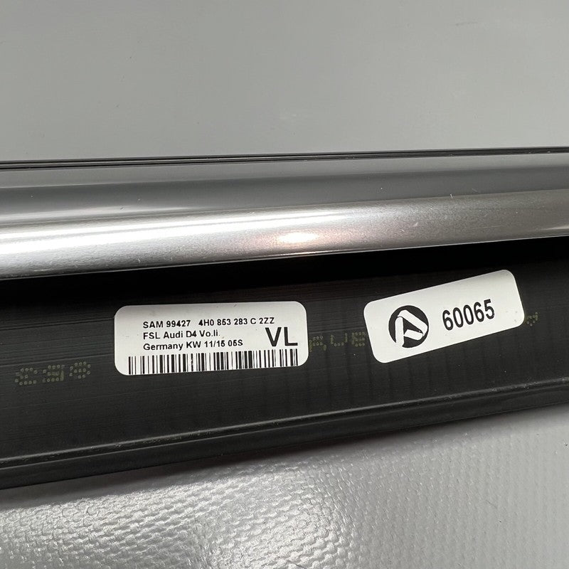 4H0853283C AUDI A8 DOOR WINDOW MOLDING LEFT FRONT 2013 14 15 16 17 2018 OEM 4H0853283C
