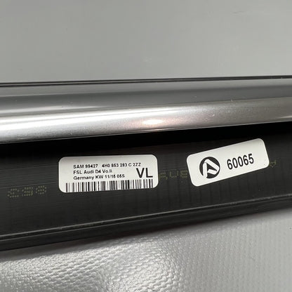 4H0853283C AUDI A8 DOOR WINDOW MOLDING LEFT FRONT 2013 14 15 16 17 2018 OEM 4H0853283C
