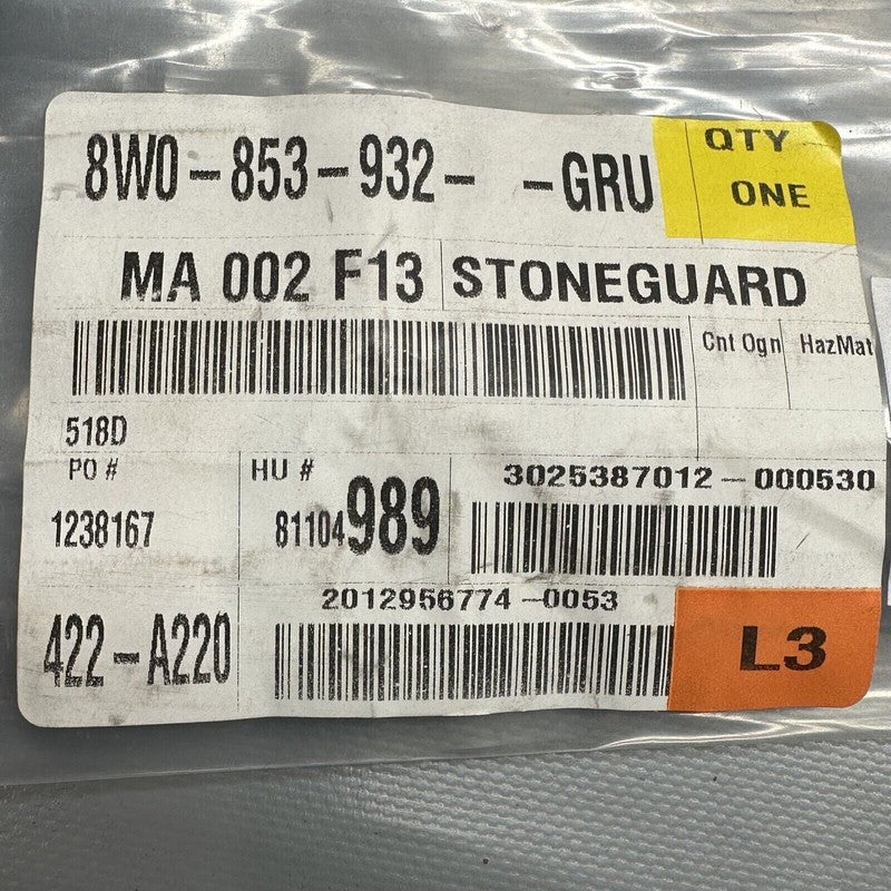 8W0853932 AUDI A4 ROCKER MOLDING RIGHT SIDE 2018 2019 2020 OEM 8W0853932