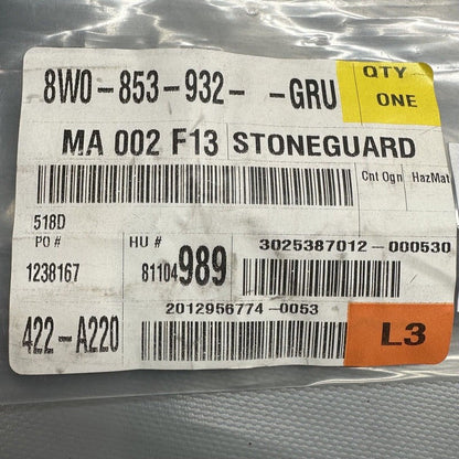 8W0853932 AUDI A4 ROCKER MOLDING RIGHT SIDE 2018 2019 2020 OEM 8W0853932