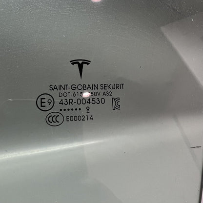 43R-004530 TESLA MODEL X DOOR GLASS LEFT FRONT 2016 2017 2018 2019 2020 OEM 43R-004530