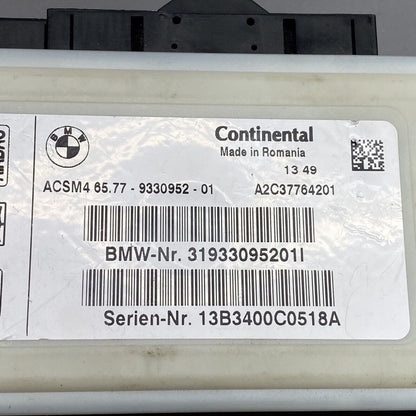 6577-9330952-01 BMW 328 SAFETY CONTROL MODULE 6577-9330952-01 2012 2013 2014 2015 2016 OEM