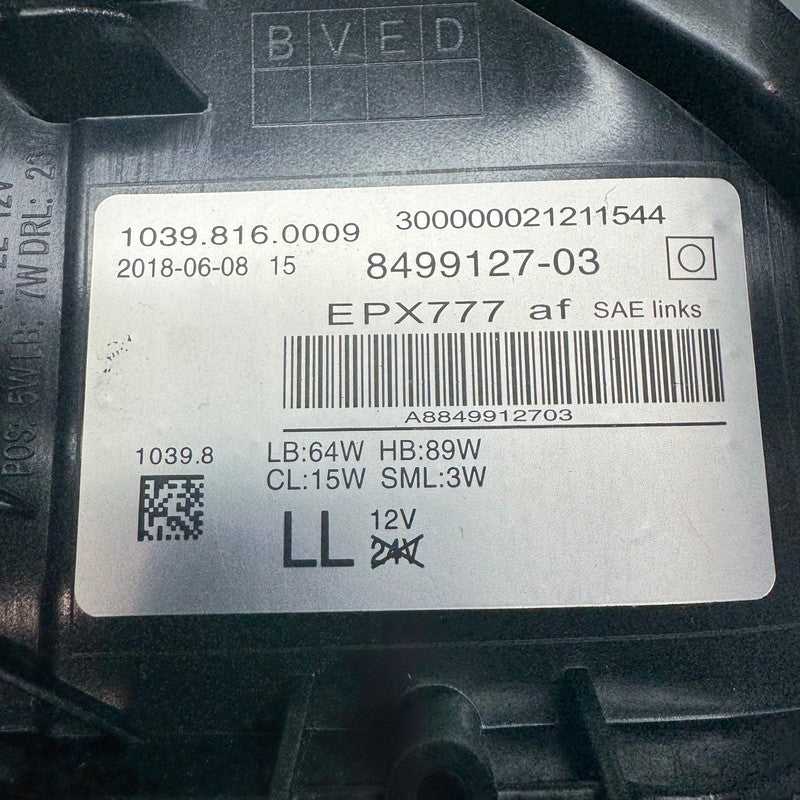 BMW 540I 530I M5 HEADLIGHT LEFT DRIVER 2017-2019 2020 ADAPTIVE LED AFT