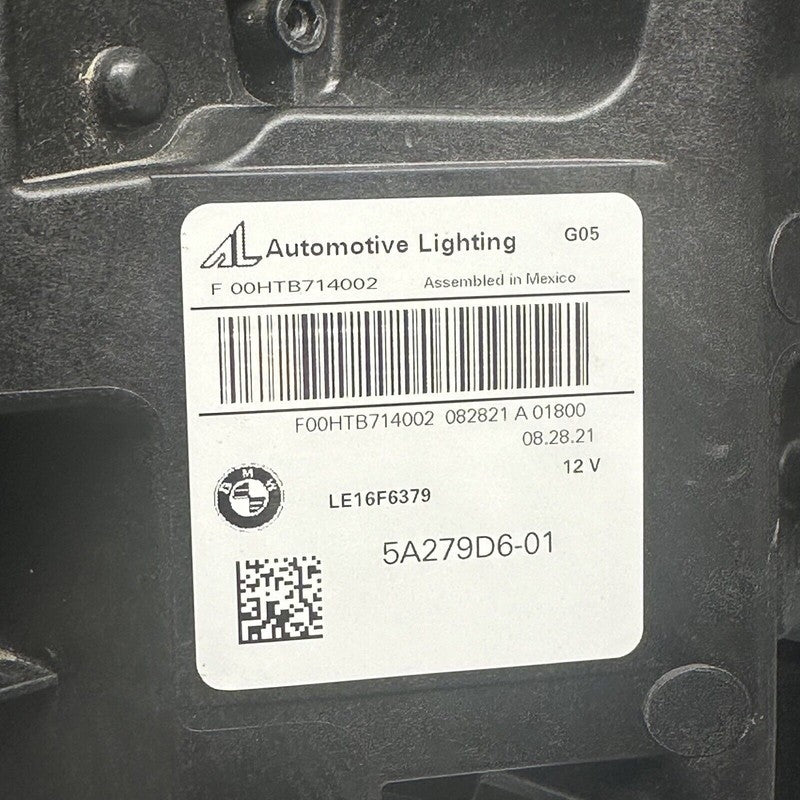 5A279D6-01 BMW X5 HEADLIGHT RIGHT PASSENGER X6 LASER 2019 2020 2021 2022 OEM 5A279D6-01