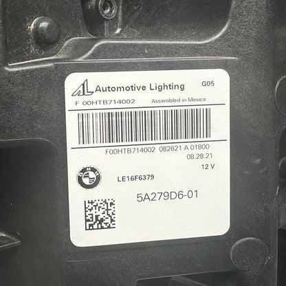 5A279D6-01 BMW X5 HEADLIGHT RIGHT PASSENGER X6 LASER 2019 2020 2021 2022 OEM 5A279D6-01