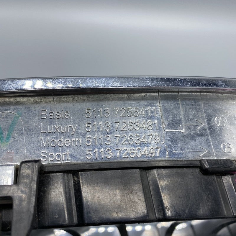 51137255411 BMW 328 GRILLE LEFT SIDE F30 BASE 51137255411 OEM 2012 2013 2014 2015