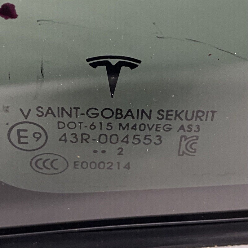 1034906-01-i TESLA MODEL X QUARTER GLASS LEFT REAR 2016 2017 2018 2019 2020 OEM 1034906-01-i