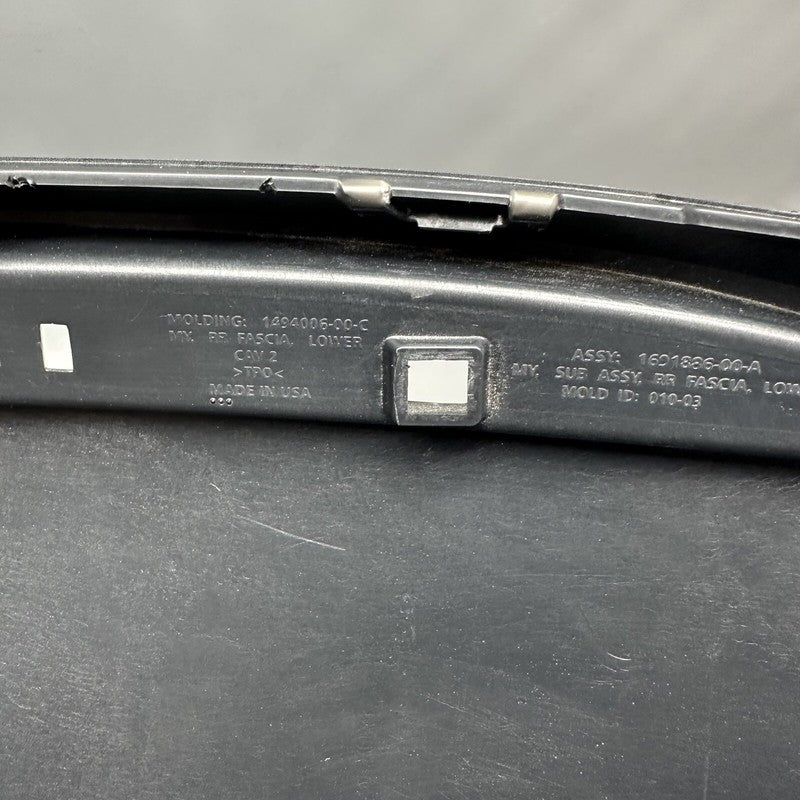1493763-00-B TESLA MODEL Y REAR BUMPER COVER VALANCE 2020 2021 2022 2023 OEM 1493763-00-B