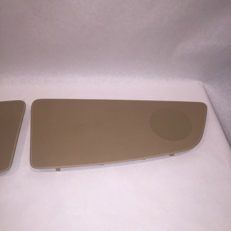 4H0863487A AUDI A8 S8 LEFT AND RIGHT REAR SHELF SPEAKER COVER 2014 2015 2016 TAN OEM